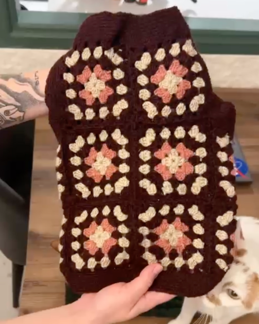 Hand Knitted Dog Sweater – Classic Cable Knit (Small to Large Dogs)